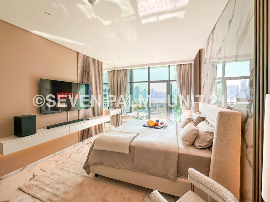 Luxus-Studio Mit Private Beach In Top-Lage, Meerblick & Infinity Pool! Dubái Exterior foto